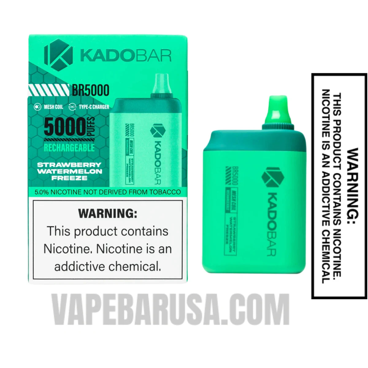 Strawberry Watermelon Freeze Kado Bar BR5000 Disposable Vape with Package Box Strawberry Watermelon Freeze Kado Bar BR5000 Disposable Vape with Package Box
