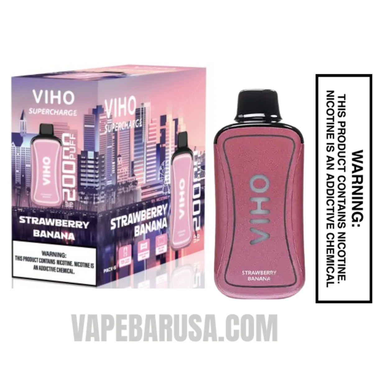Strawberry Banana VIHO Supercharge 20000 Puffs Vape with Bundle Pack
Strawberry Banana VIHO Supercharge 20000 Puffs Vape with Bundle Pack