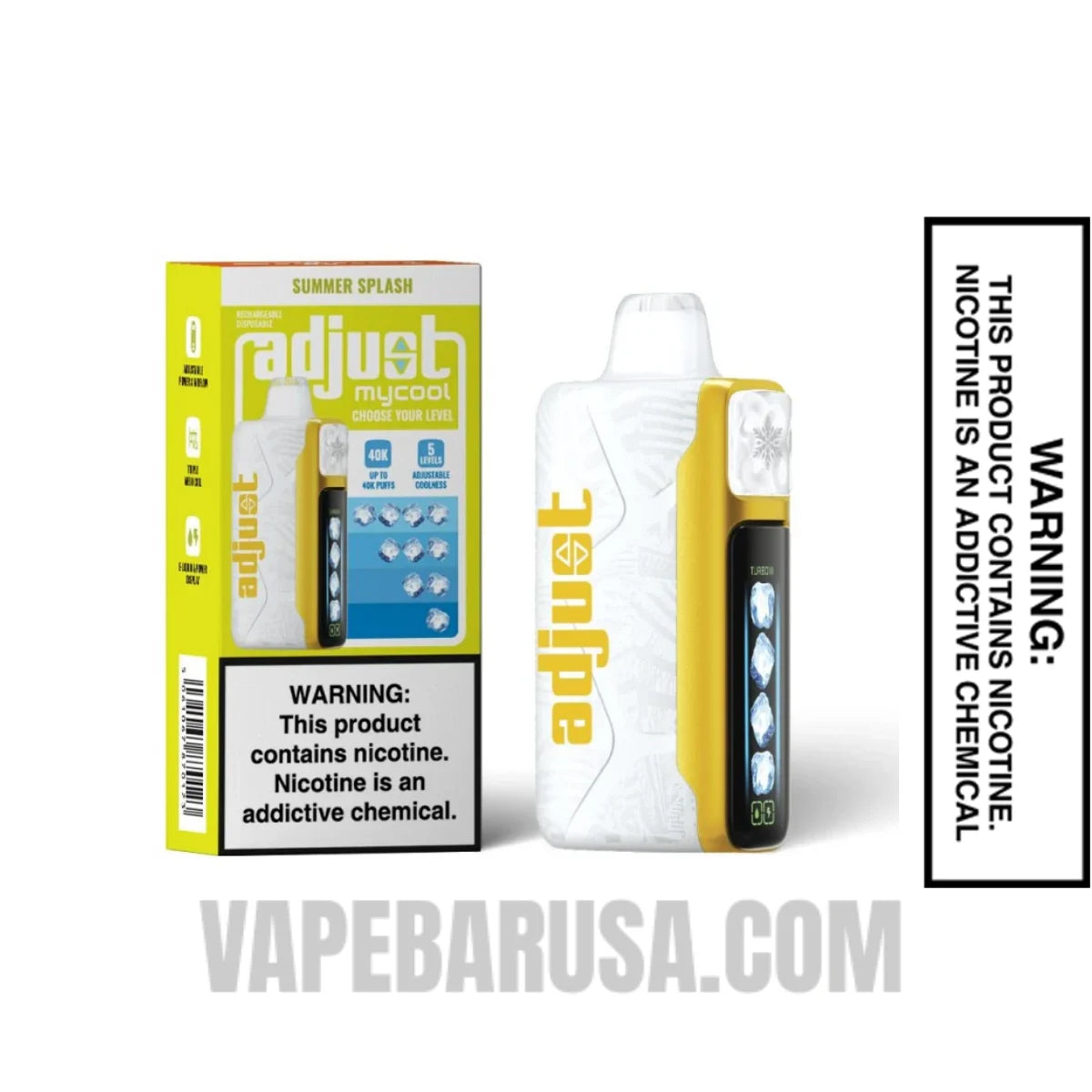 Summer Splash Adjust MyCool 40K Disposable Vape With Package Box Summer Splash Adjust MyCool 40K Disposable Vape With Package Box