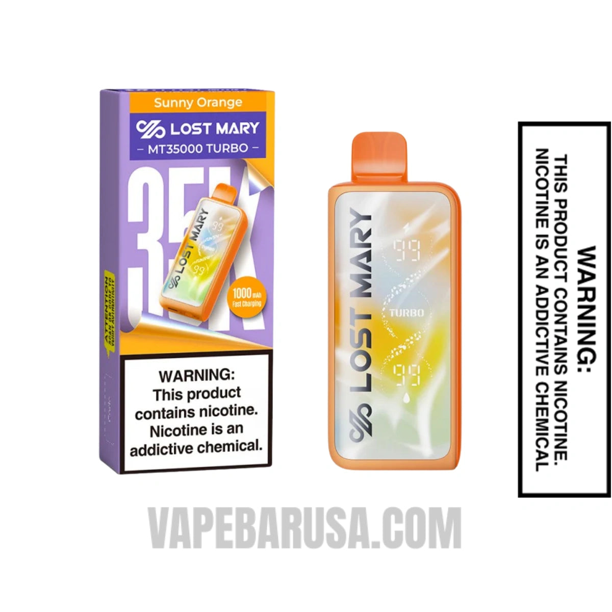 Sunny Orange Lost Mary MT35000 Turbo Disposable Vape With Package Box Sunny Orange Lost Mary MT35000 Turbo Disposable Vape With Package Box