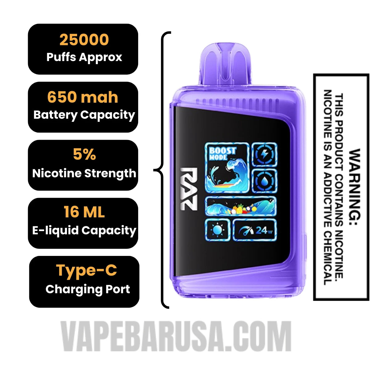Triple Berry Punch RAZ LTX 25000 Disposable Vape Specifcations Triple Berry Punch RAZ LTX 25000 Disposable Vape Specifcations