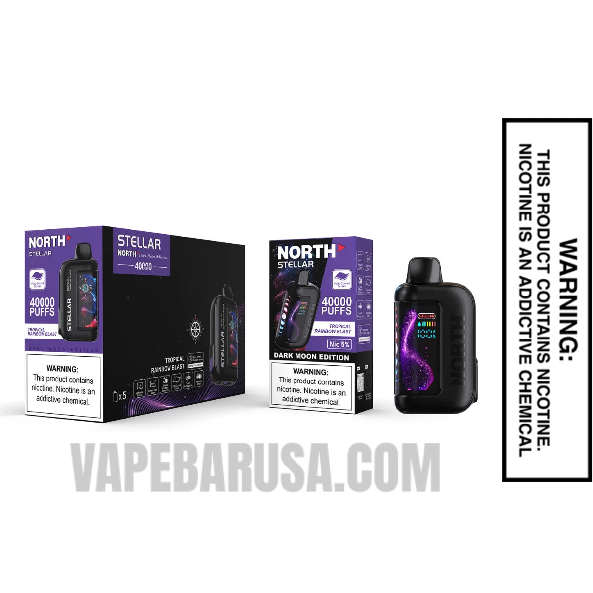 Tropical Rainbow Blast North Stellar Dark Moon 40K Disposable Vape with Bundle box Tropical Rainbow Blast North Stellar Dark Moon 40K Disposable Vape with Bundle box