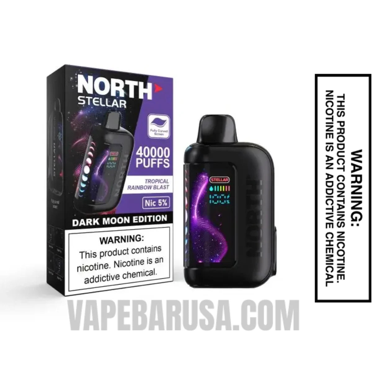 Tropical Rainbow Blast North Stellar Dark Moon 40K Disposable Vape with Package Box Tropical Rainbow Blast North Stellar Dark Moon 40K Disposable Vape with Package Box