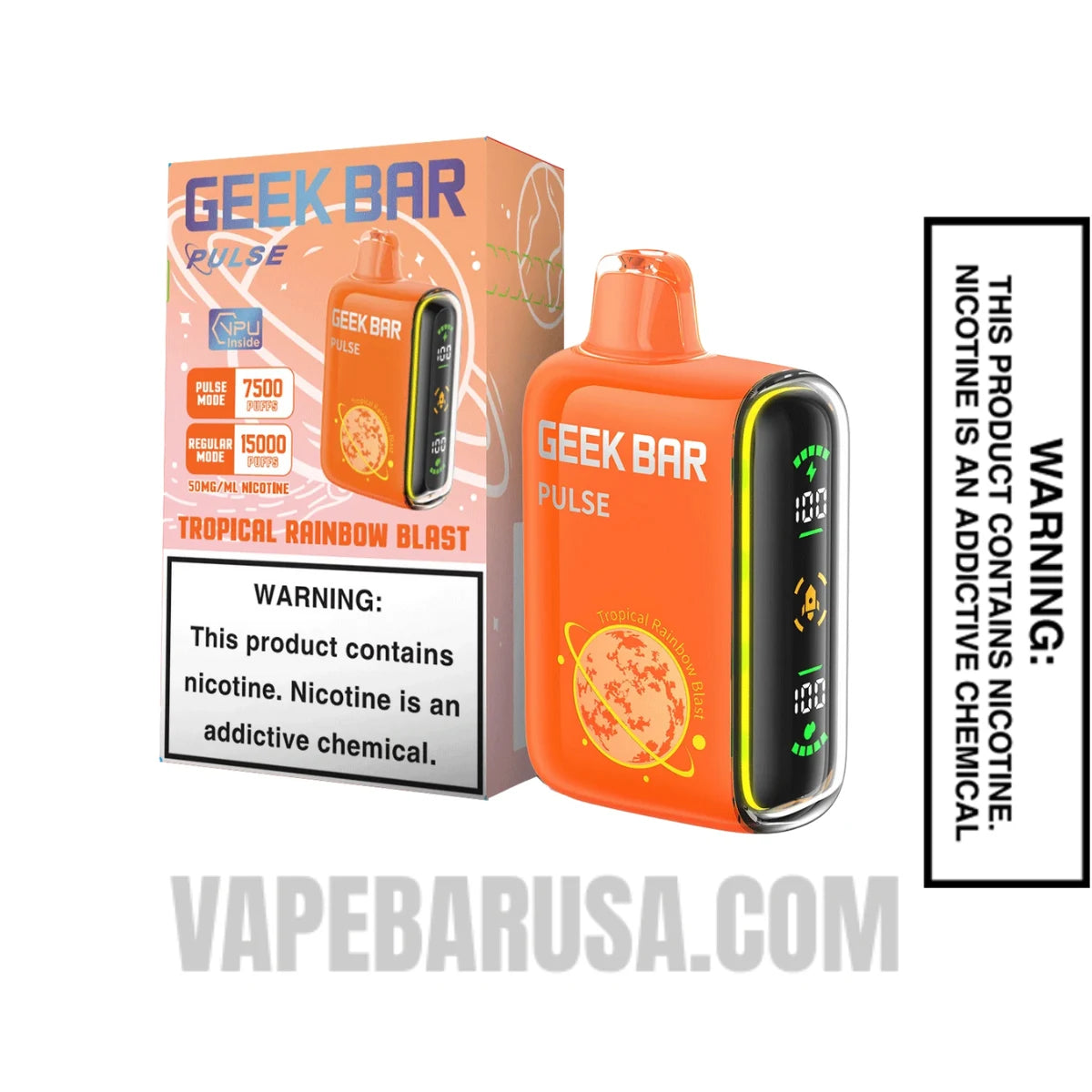 Tropical Rainbow Blast Geek Bar Pulse Disposable Vape With Package Box Tropical Rainbow Blast Geek Bar Pulse Disposable Vape With Package Box