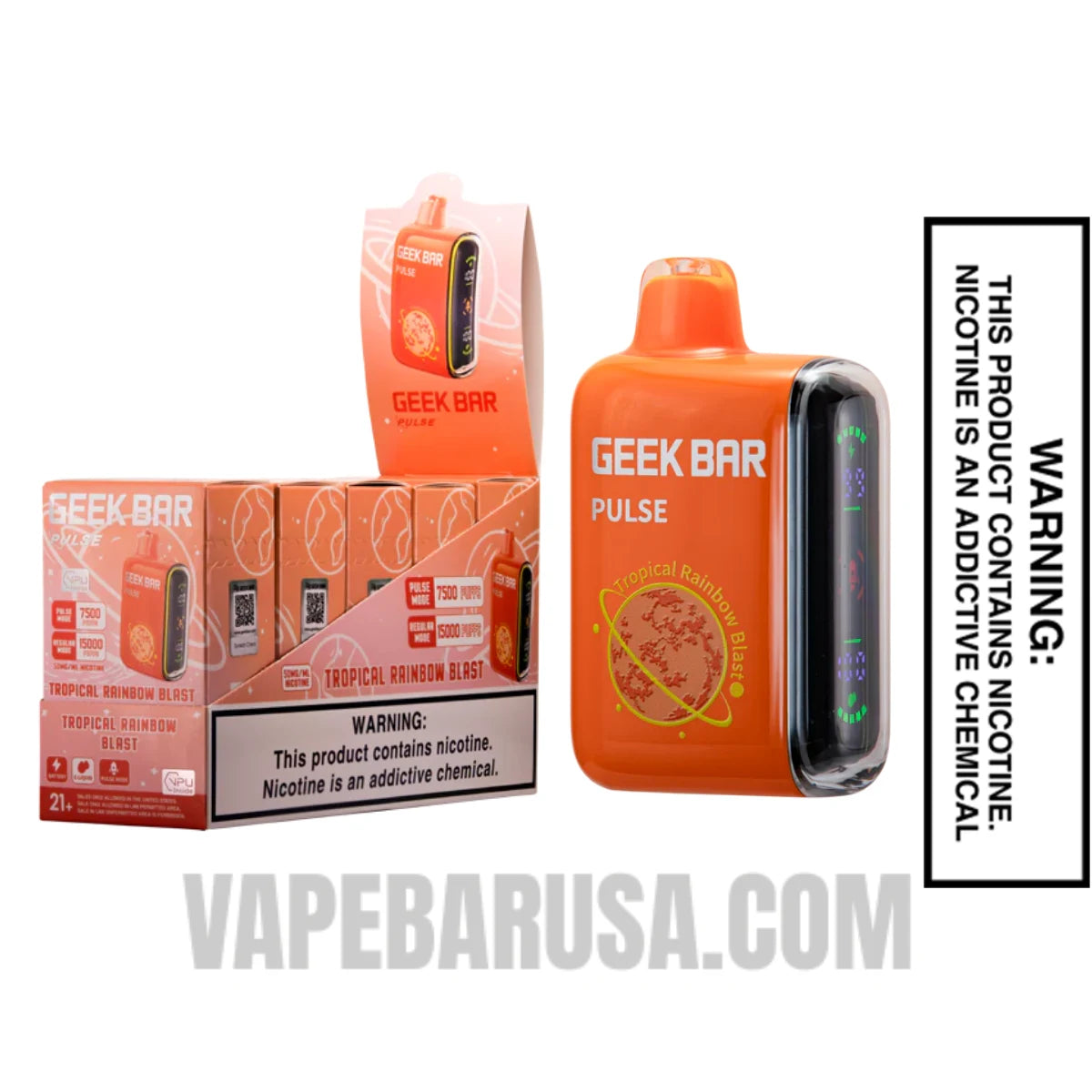 Tropical Rainbow Blast Geek Bar Pulse Disposable Vape With Bundle Pack Tropical Rainbow Blast Geek Bar Pulse Disposable Vape With Bundle Pack