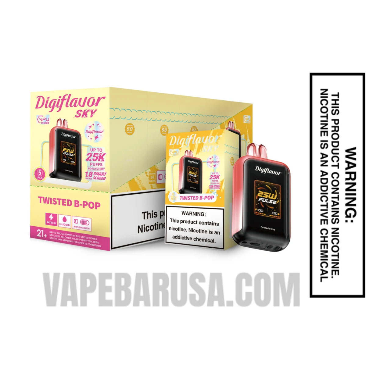 Twisted B Pop Digiflavor Sky 25K Vape With Bundle Box Twisted B Pop Digiflavor Sky 25K Vape With Bundle Box