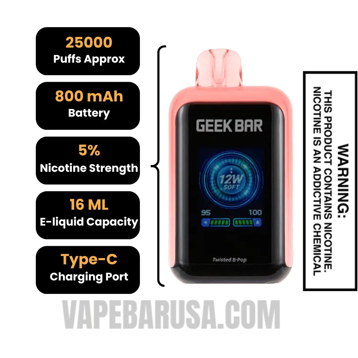 Twisted B-Pop Geek Bar Skyview Disposable Vape Specifications Twisted B-Pop Geek Bar Skyview Disposable Vape Specifications