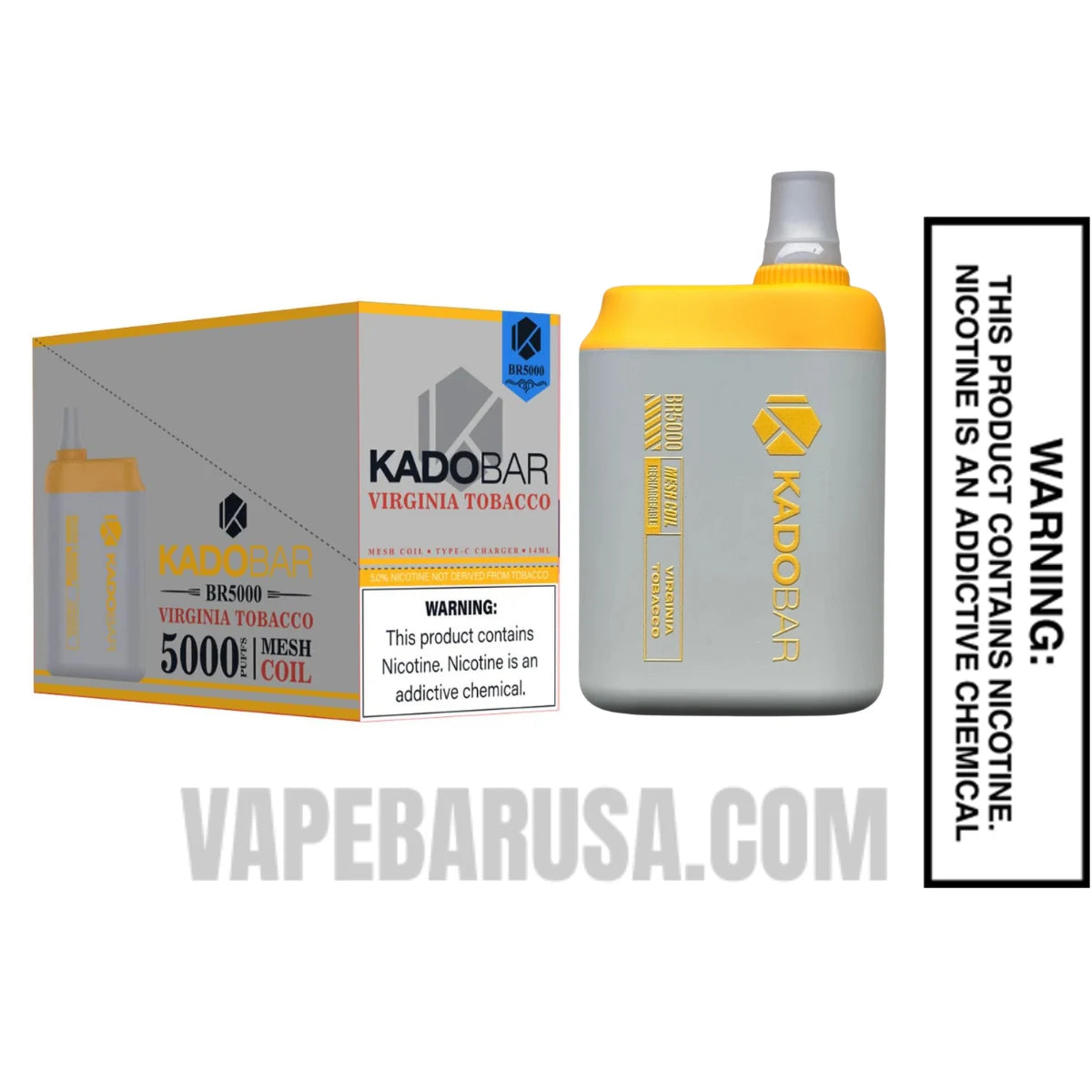 Virginia Tobacco Kado Bar BR5000 Disposable Vape Virginia Tobacco Kado Bar BR5000 Disposable Vape