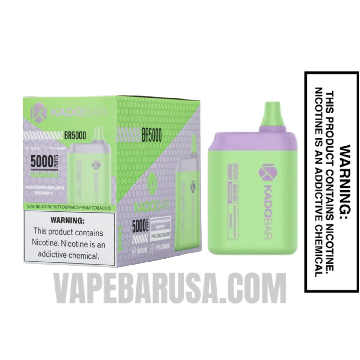 Watermelon Berry Kado Bar BR5000 Disposable Vape With Bundle Pack Watermelon Berry Kado Bar BR5000 Disposable Vape With Bundle Pack