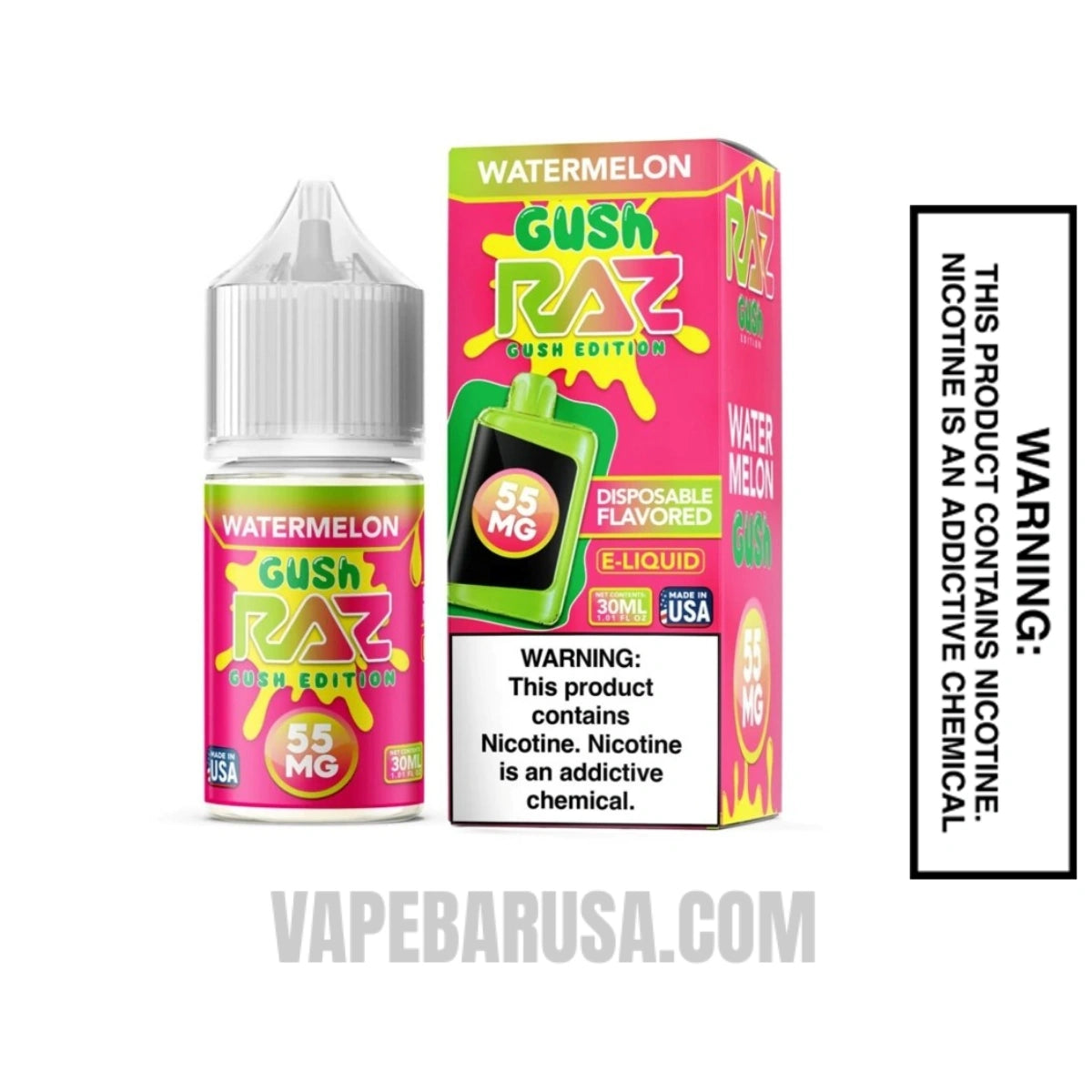 Watermelon Gush RAZ Salt Nic Juice 30 ML Wth Package Box Watermelon Gush RAZ Salt Nic Juice 30 ML Wth Package Box