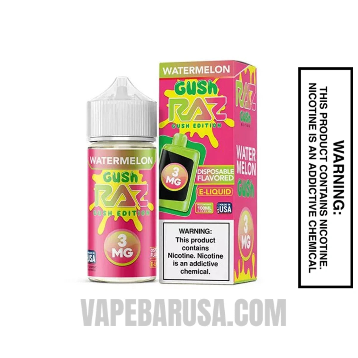 Watermelon Gush RAZ Vape Juice 100 ML With Package Box Watermelon Gush RAZ Vape Juice 100 ML With Package Box