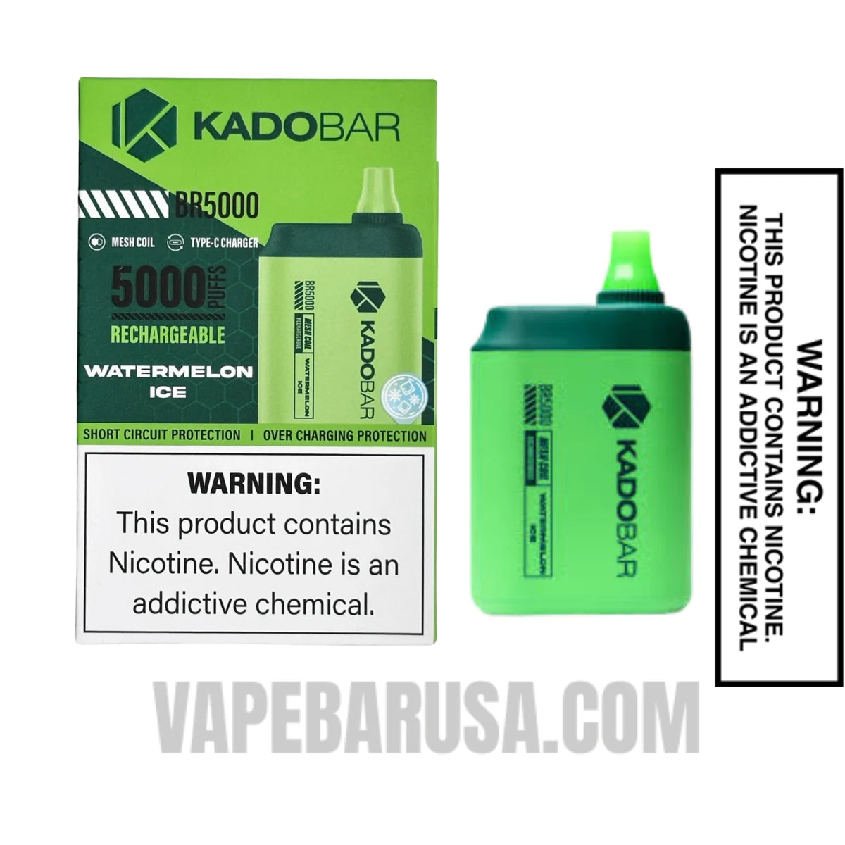 Watermelon Ice Kado Bar BR5000 Disposable Vape with Package Box Watermelon Ice Kado Bar BR5000 Disposable Vape with Package Box