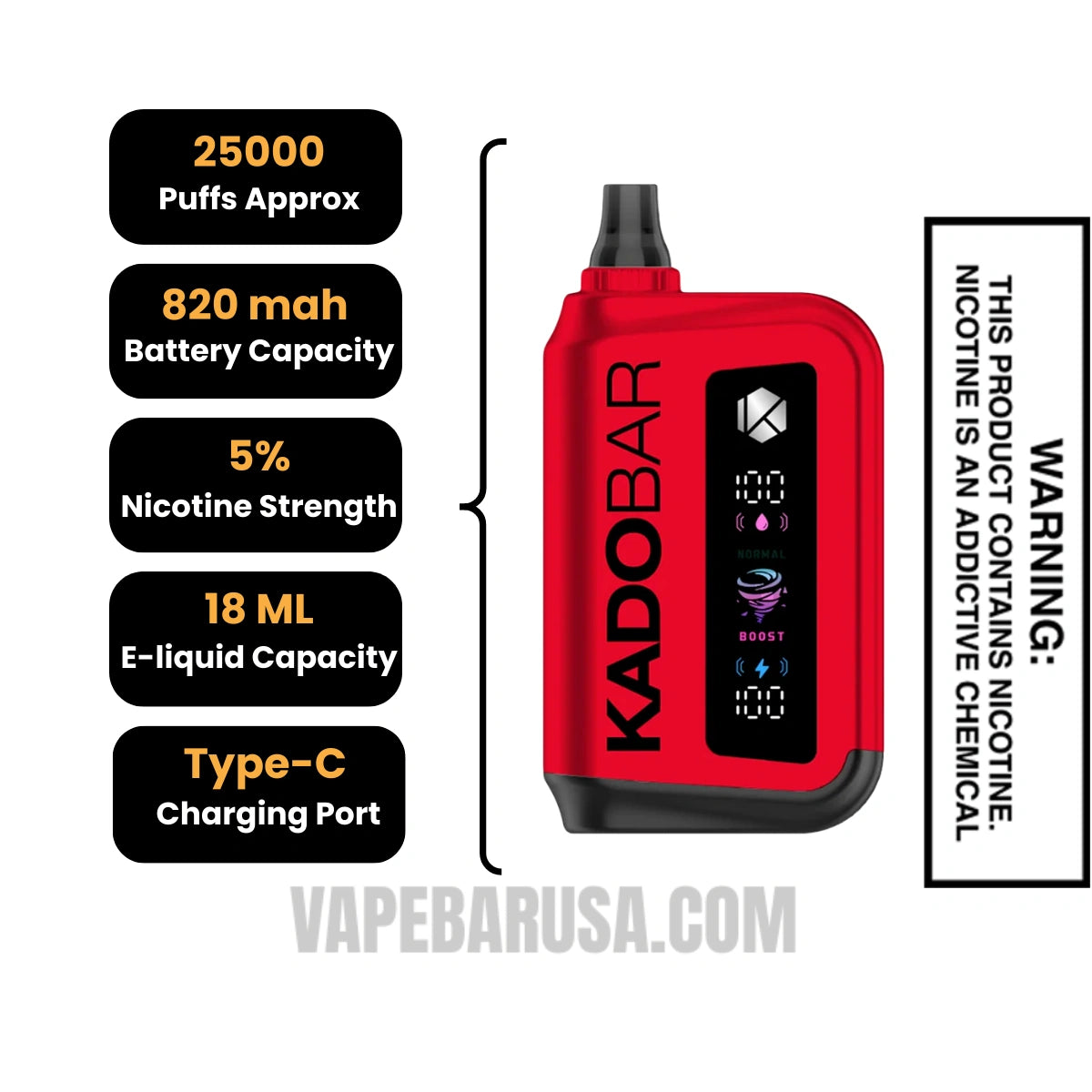 Watermelon Ice Kado Bar Rizz 25000 Disposable Vape Specifications Watermelon Ice Kado Bar Rizz 25000 Disposable Vape Specifications