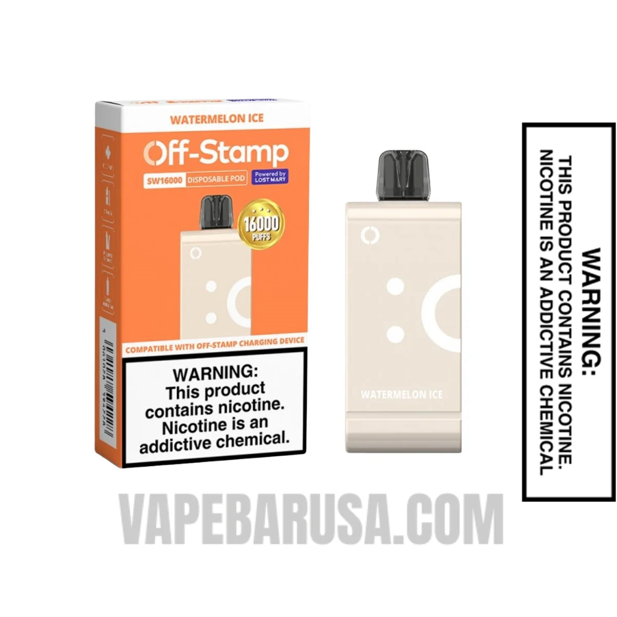 Watermelon Ice Off-Stamp SW16000 Disposable Pod With Package Box Watermelon Ice Off-Stamp SW16000 Disposable Pod With Package Box