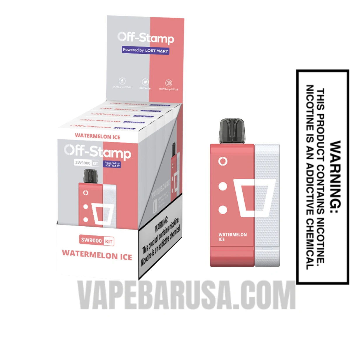 Watermelon Ice Off Stamp SW9000 Disposable Kit With Bundle Pack Watermelon Ice Off Stamp SW9000 Disposable Kit With Bundle Pack