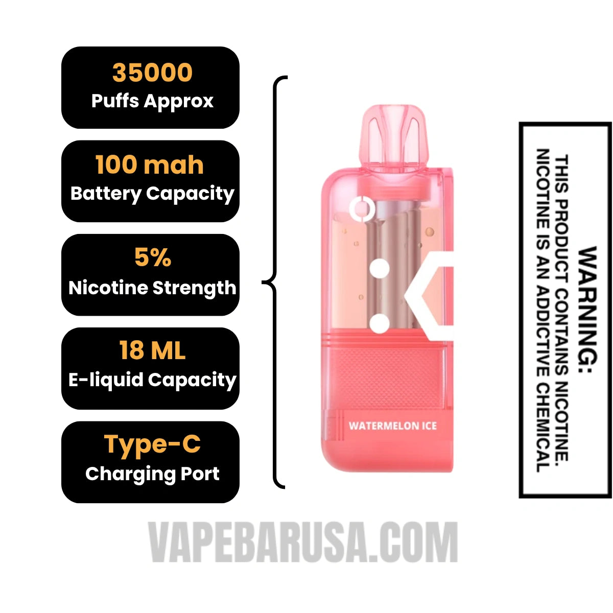Watermelon Ice Off Stamp X Crystal Cube 35K Disposable Vape Pod Specifications Watermelon Ice Off Stamp X Crystal Cube 35K Disposable Vape Pod Specifications