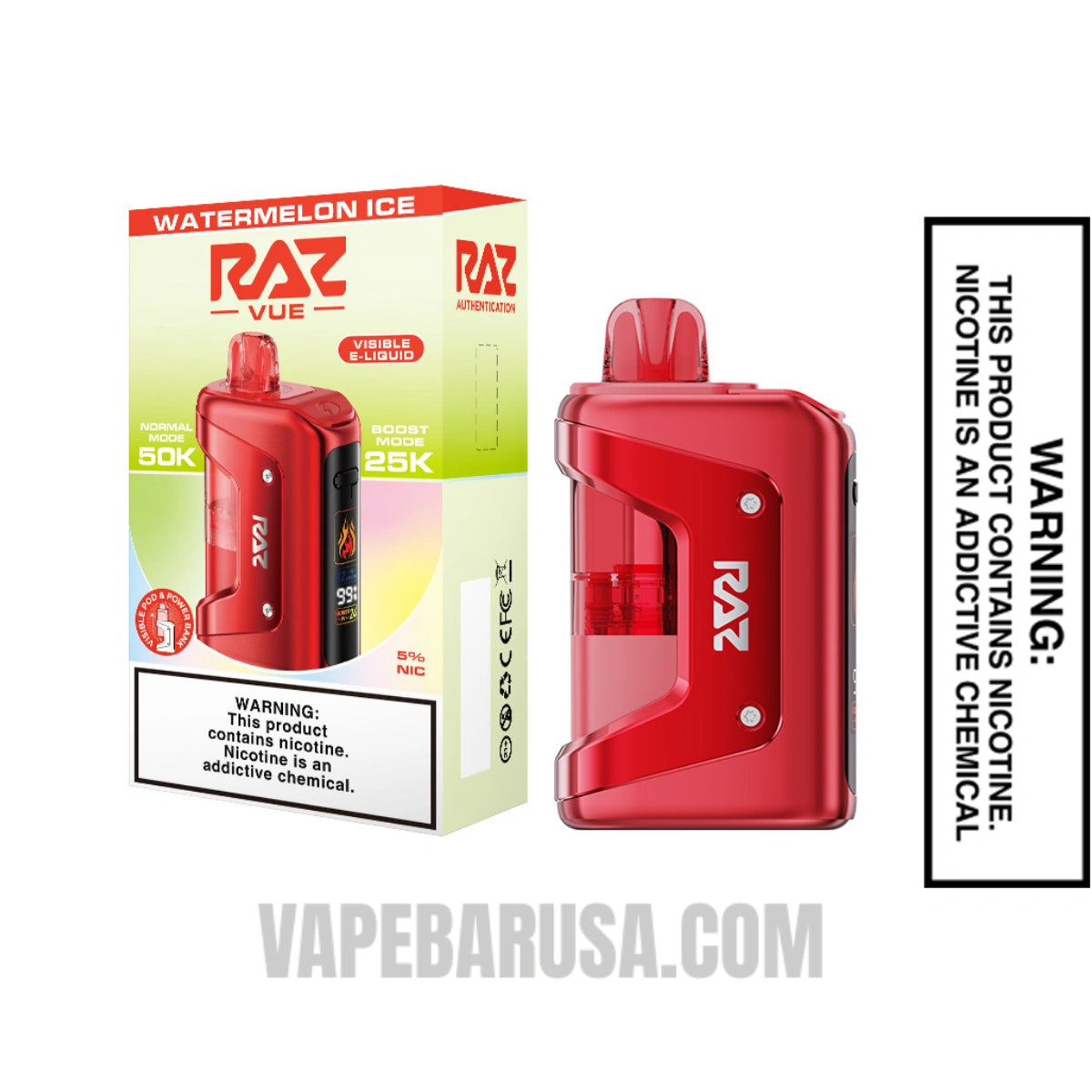 Watermelon Ice RAZ VUE 50K Disposable Kit With Package Box Watermelon Ice RAZ VUE 50K Disposable Kit With Package Box