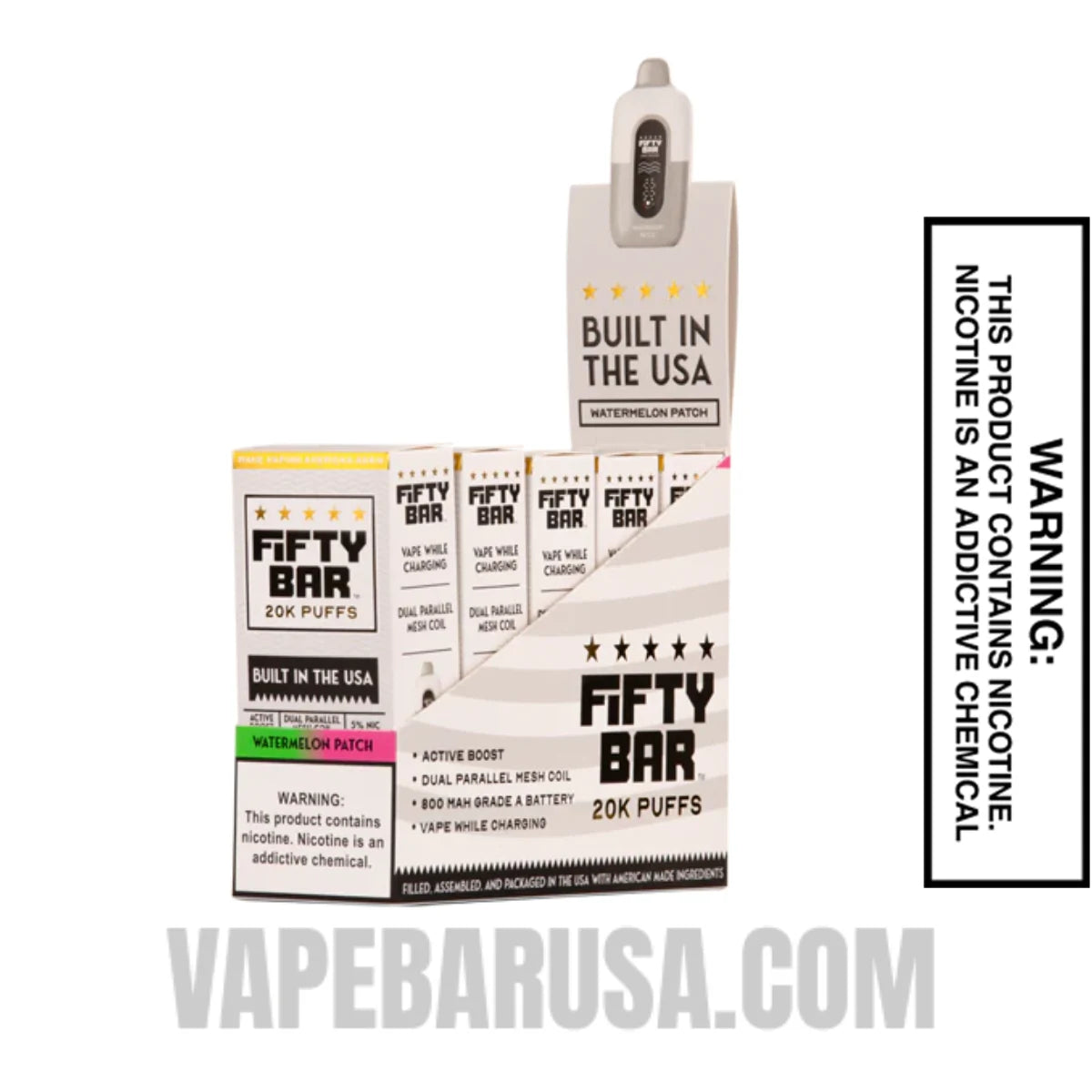 Watermelon Patch Fifty Bar 20k Disposable Vape With Bundle Pack Watermelon Patch Fifty Bar 20k Disposable Vape With Bundle Pack