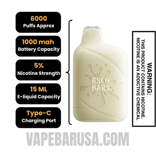 Whipped Esco Bars 6000 Puffs Disposable Vape Whipped Esco Bars 6000 Puffs Disposable Vape