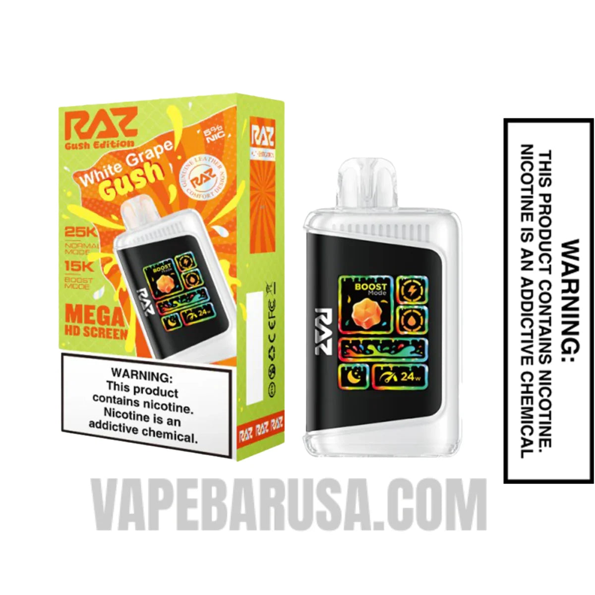 White Grape RAZ LTX 25K Gush Edition Vape with Package Box White Grape RAZ LTX 25K Gush Edition Vape with Package Box