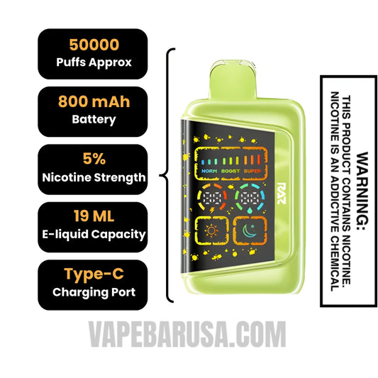 White Peach Batch RAZ RX50K Disposable Vape White Peach Batch RAZ RX50K Disposable Vape