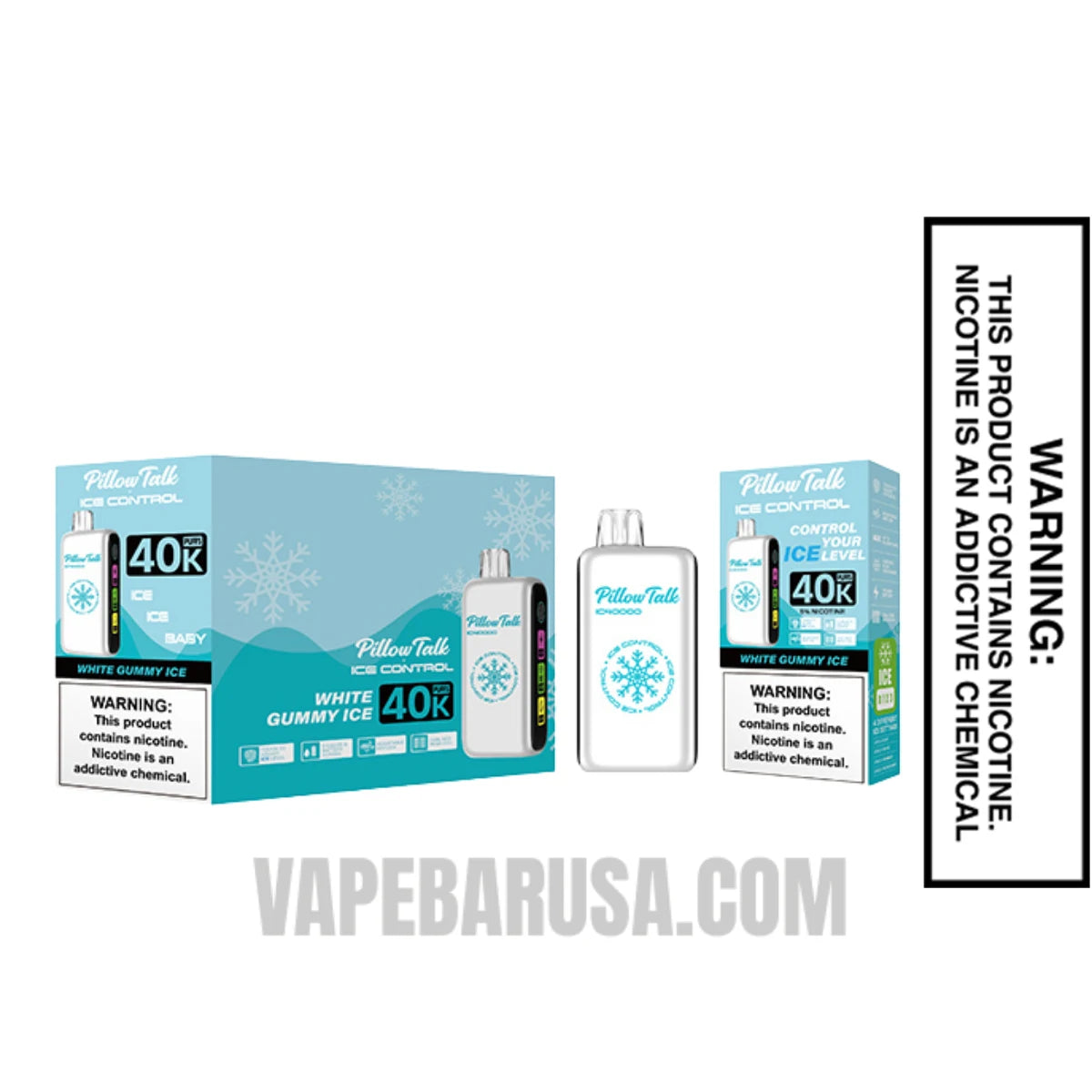 White Gummy Ice Pillow Talk IC40000 Disposable Vape With Bundle Pack White Gummy Ice Pillow Talk IC40000 Disposable Vape With Bundle Pack