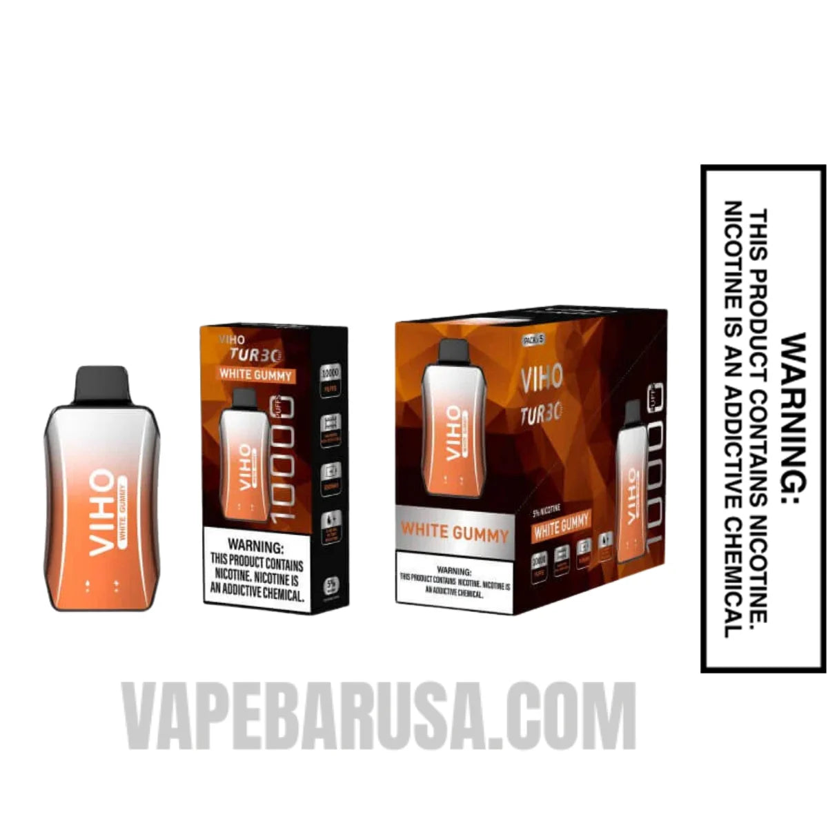 White Gummy VIHO Turbo Vape 10000 Puffs With Bundle Pack White Gummy VIHO Turbo Vape 10000 Puffs With Bundle Pack
