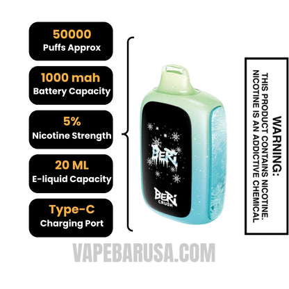 Alaskan Mint Beri Crush 50K Disposable Vape Specifications
