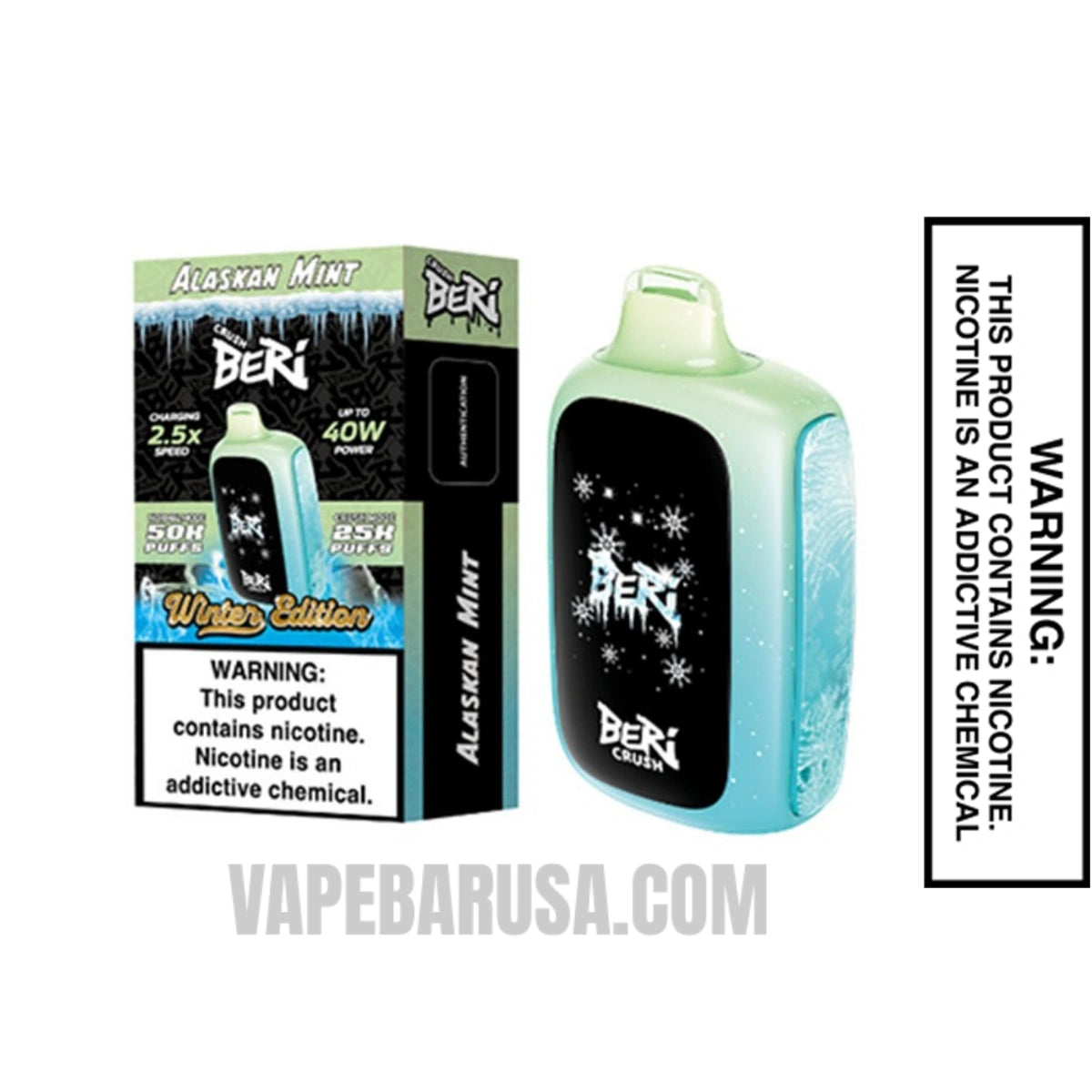 Alaskan Mint Beri Crush 50K Disposable Vape With Package Box