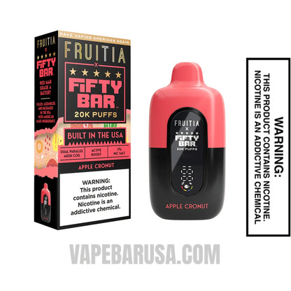 Apple Cronut Fruitia X Fifty Bar 20K Disposable Vape With Package Box