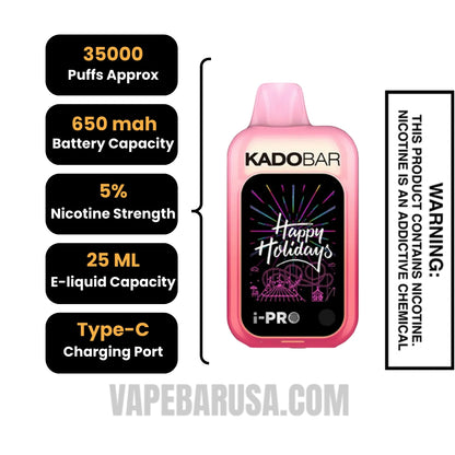 Apple Gummies Kado Bar i-Pro 35K Disposable Vape Specifications
