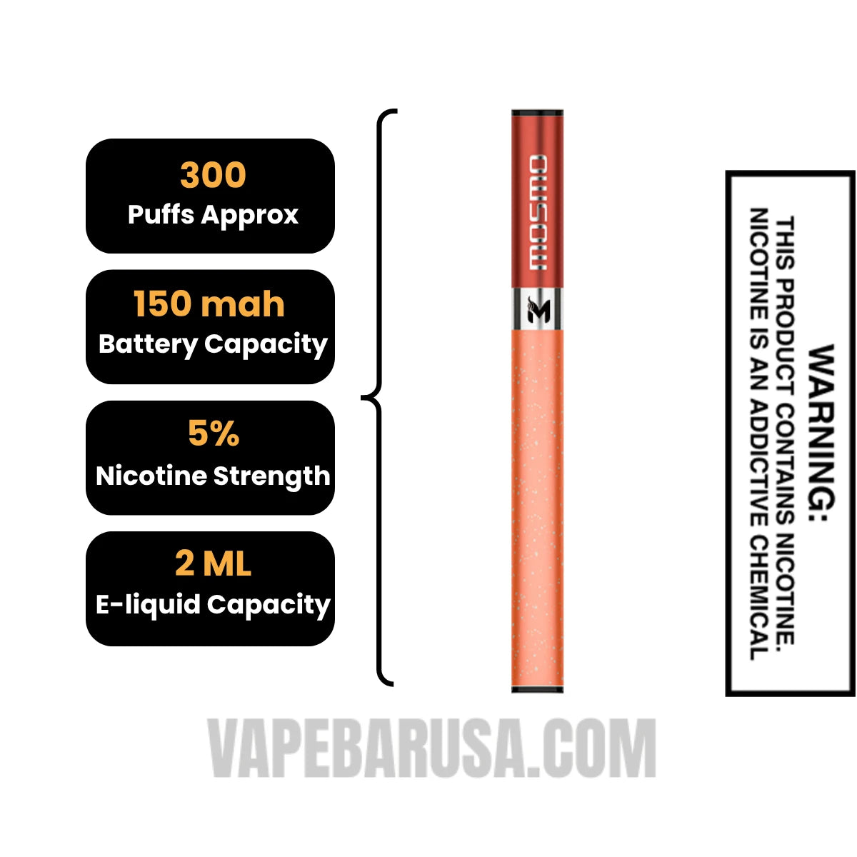 Bahama Bliss MOSMO Stik Disposable Specifications 