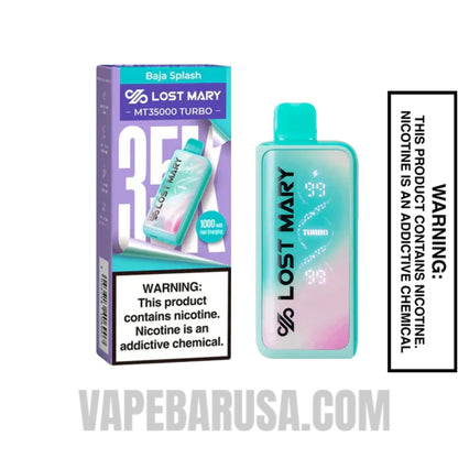 Baja Splash Lost Mary MT35000 Disposable Vape - 0% Nic with package box