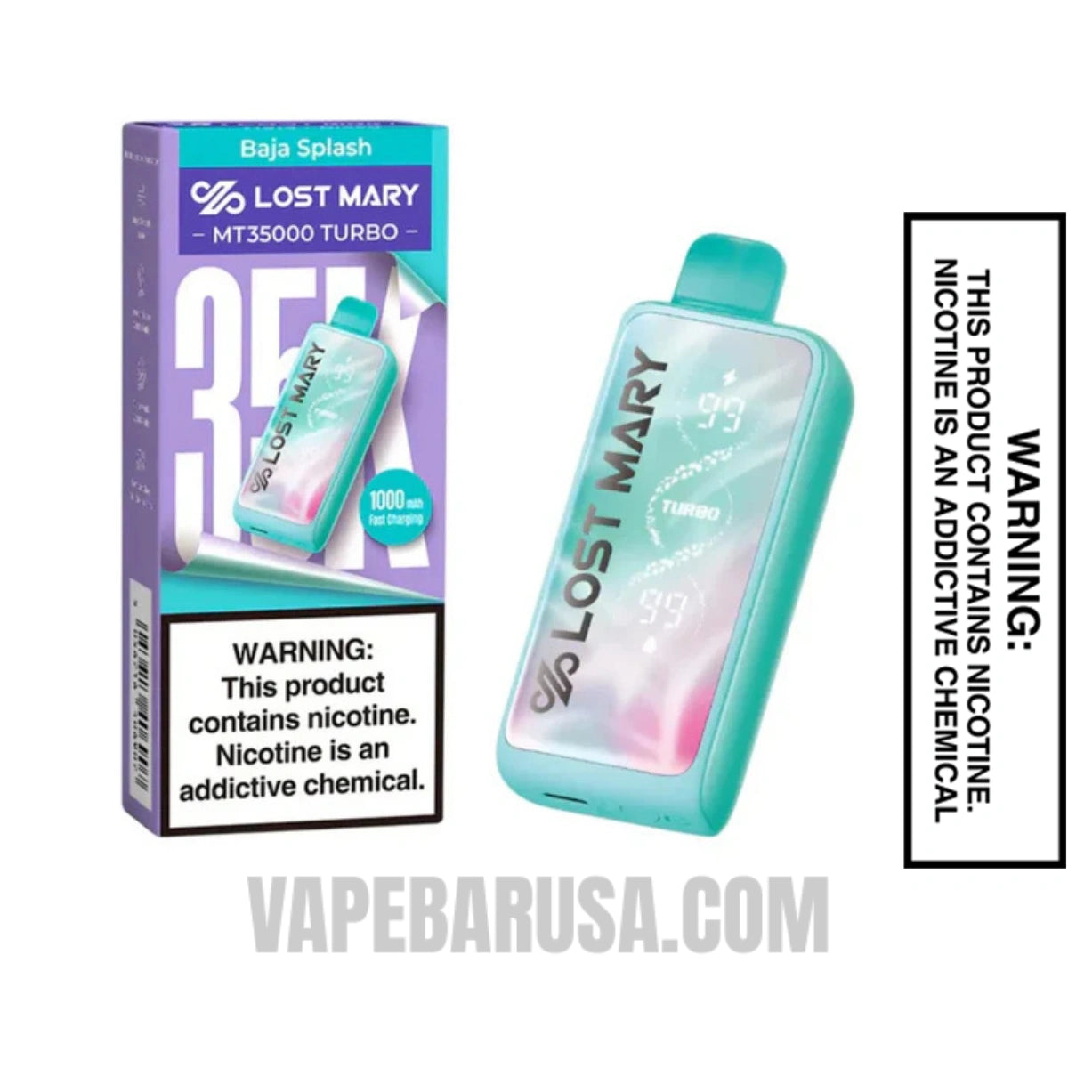 Baja Splash Lost Mary MT35000 Turbo Disposable Vape with package box