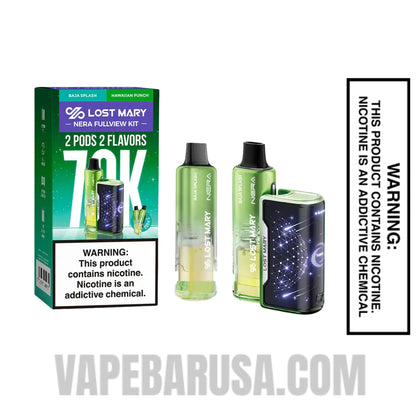 Baja Splash & Hawaiian Punch Lost Mary Nera Fullview 70K Disposable Vape Kit with Package Box