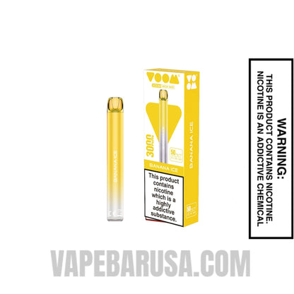 Banana Ice Voom Mesh 3000 Puffs Disposable Vape With Package Box
