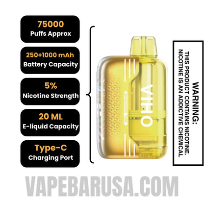 Banana Icy VIHO Shadow 75K Vape Kit Specifications