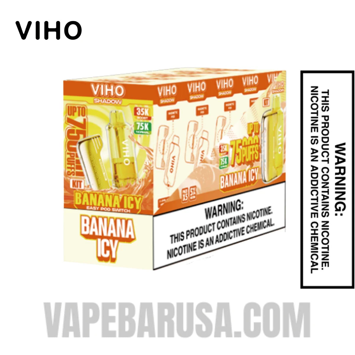 Banana Icy VIHO Shadow 75K Vape Kit With Bundle Pack