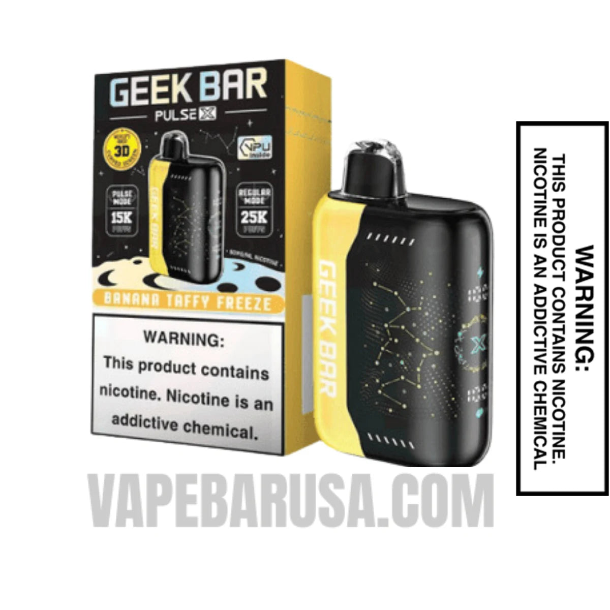 Banana Taffy Freeze Geek Bar Pulse X Disposable Vape With Package Box