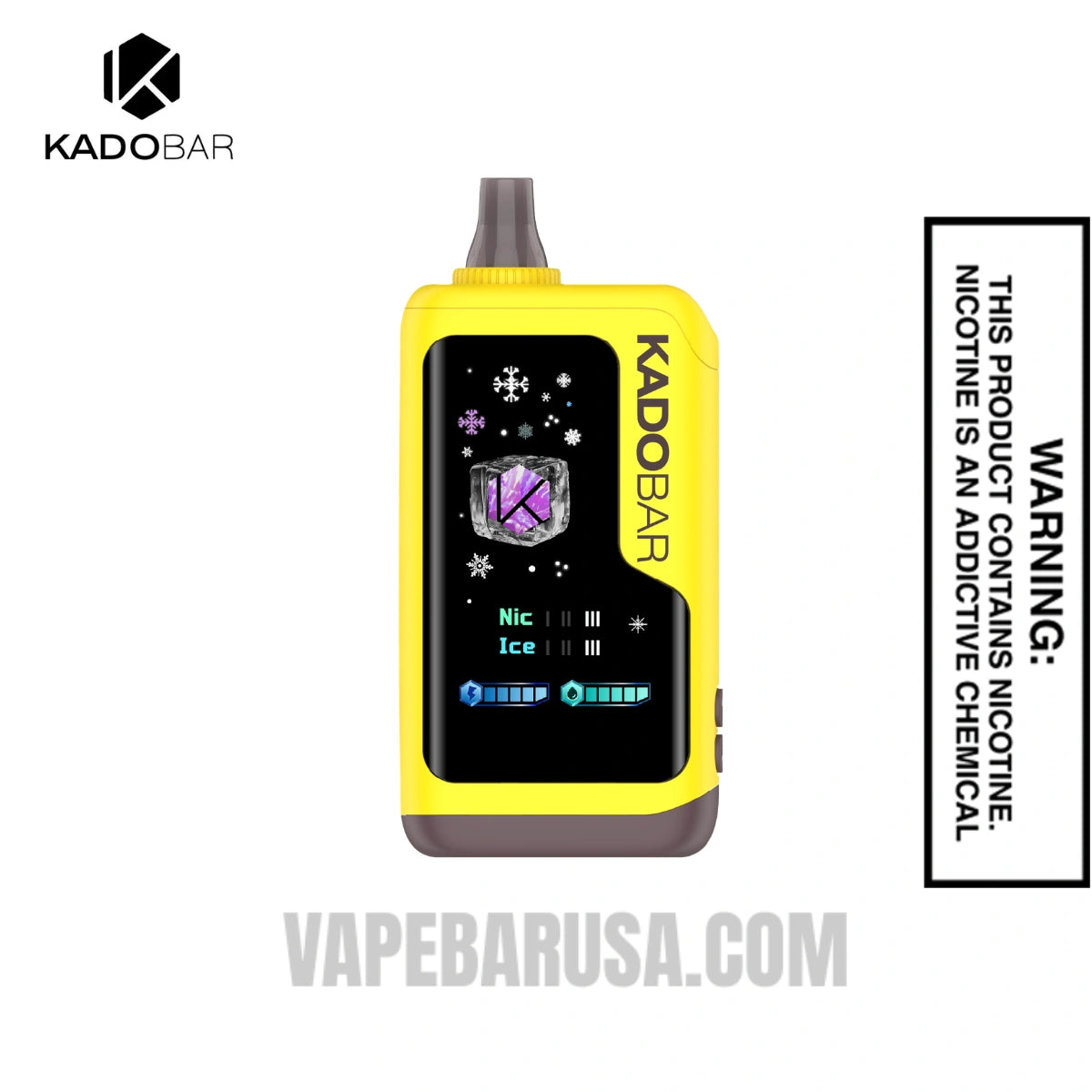 Banana Taffy Freeze Kado Bar NI40K Ice-Nic Control Disposable Vape