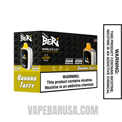 Banana Taffy Beri Crush 50K Disposable Vape With Bundle Box 