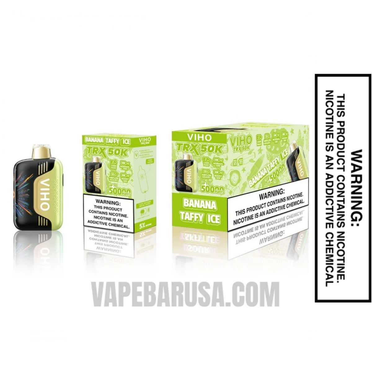 Banana Taffy Ice VIHO TRX 50K Disposable Vape with Bundle Pack