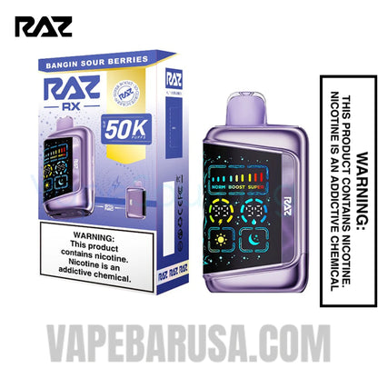 Bangin Sour Berries RAZ RX50K Disposable Vape With Package Box
