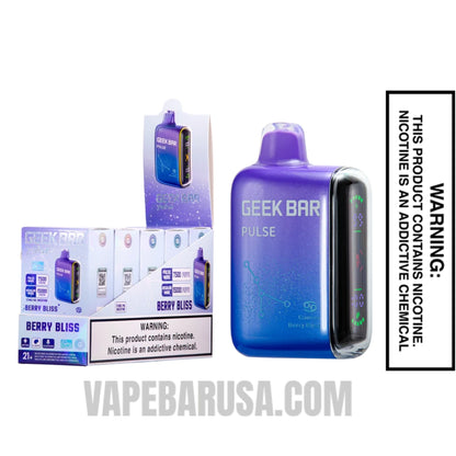 Berry Bliss Geek Bar Pulse Vape (Cancer) With Bundle Pack