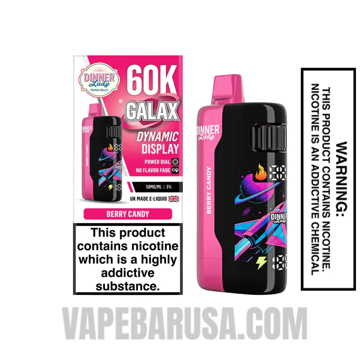 Berry Candy Dinner Lady Galax 60K Disposable Vape With Package Box