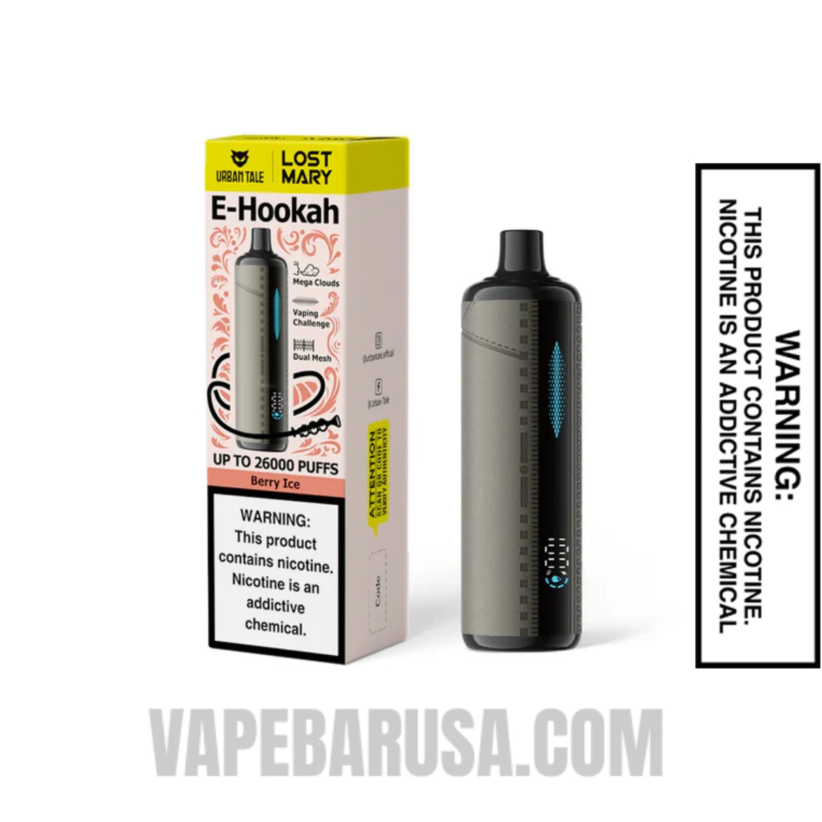 Berry Ice Lost Mary x Urban Tale E Hookah Disposable Vape With  