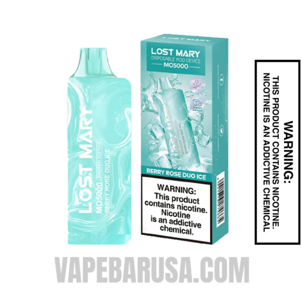Berry Rose Duo Ice Lost Mary MO5000 Frozen Edition Vape With Package Box
