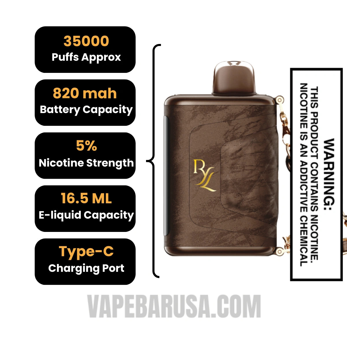 Bitch Please! RAZ RYL Classic 35K Disposable Vape Specifications