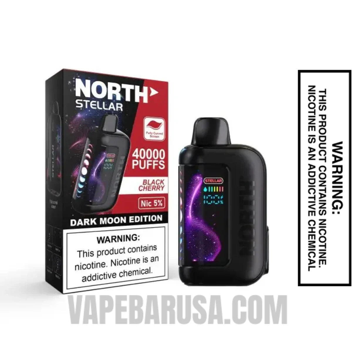 Black Cherry North Stellar Dark Moon 40K Disposable Vape with Package Box