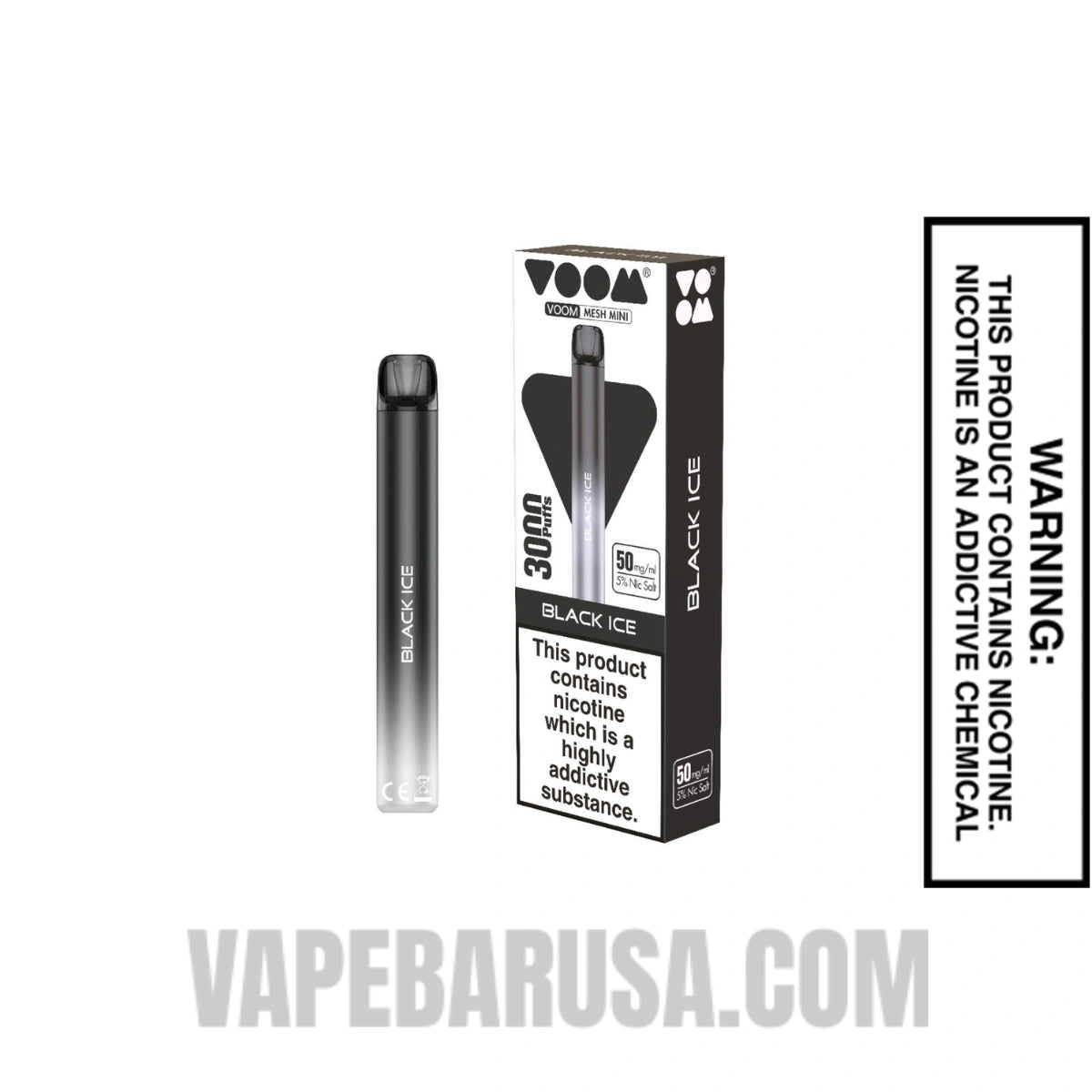 Black Ice Voom Mesh 3000 Puffs Disposable Vape With Package Box